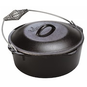 LODGE Lodge L8DO3 Dutch Oven with Spiral Bail Handle and Iron Cover L8DO3
